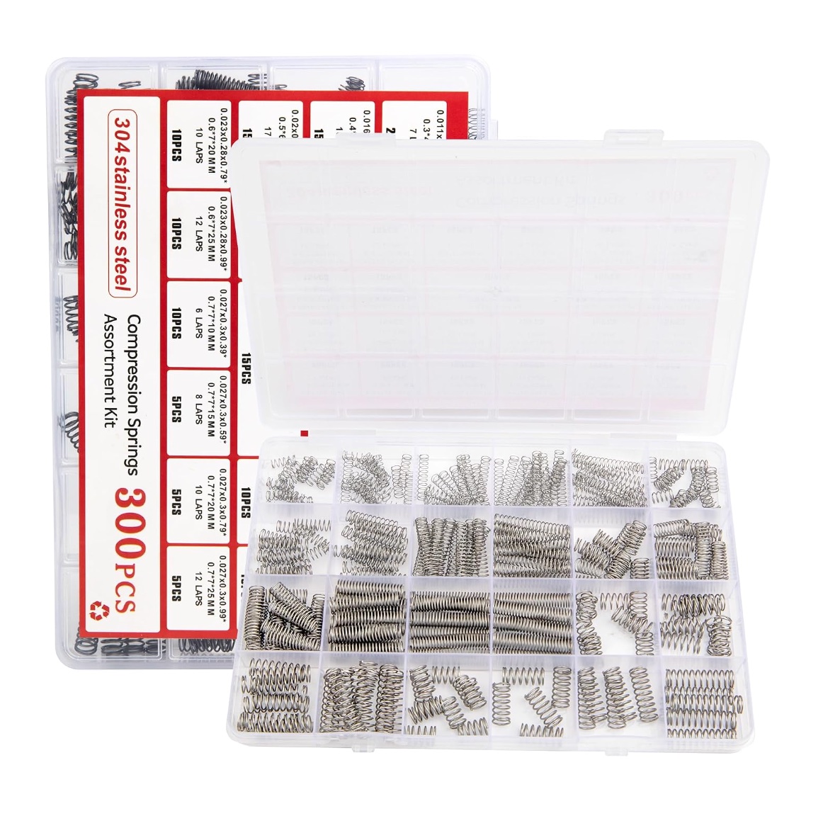 Accessories 300pcs Compression Springs Assortment Kit